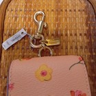 Coach Attachment Case Charm Mystical Fl Key Ring Pink Faded Blush Flower New