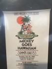 Very Rare Disneyland Backstage Sign Cast Prop Luau 1983 Mickey Goes Hawaiian  Tn