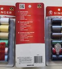 Lot Of 3 Singer Polyester Hand Sewing Thread 12 Spools W needles  Threader  New
