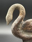 Antique Cast Iron Swan Shooting Gallery Target Carnival Folk Art C1900
