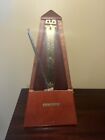 Vtg Handsome Metronome Seth Thomas Wooden De Maelzel Walnut E873-006 Works Great