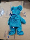 Vintage Ty 2000 Plush Stuffed Animal Teddy Old Face Teal Bear - 14 Inch