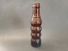 Uncle Jo Vintage Art Deco Soda Pop Bottle Brown Amber 4 Oz -  7  Tall