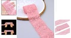 Elegant Pink Floral Lace Ribbon - 10 Yards Of Stretchable Trim For Crafts