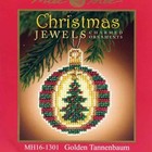 Golden Tannenbaum Beaded Counted Cross Stitch Ornament Kit Mill Hill 2011 Mh1   