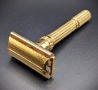 Vintage G3 1961 Gillette Gold Aristocrat Adjustable Safety Razor W case