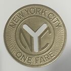 Mta  Ny New York City Transit Token Note Card   Gold Lined Envelope