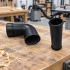 Sweep Elbow With Flexible Adapter Molded For Woodworkers  Workshop Owners