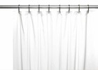 Elegant Heavy Duty Vinyl Shower Curtain Liner With 12 Metal Grommets White