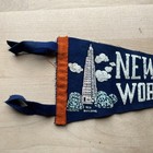 Vintage 1939 New York World s Fair Pennant With Rca Building Flag Banner --q3
