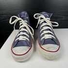Vintage 90s Converse Chuck Taylor All Stars Blue High Top Made In Usa - 5 5 Mens