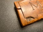 Antique 19th Century Burl Wood Snuff Box With Monogram