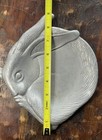 1988 Resting Bunny Rabbit Aluminum Serving Tray By Arthur Court