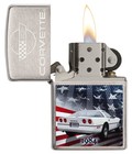 Zippo Chevrolet Corvette 1984 C4 Brushed Chrome Custom Lighter Very Rare New