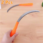 2pcs Mini Alloy Serrated Sickle Steel Grass Weed Cutting Yard Cleaning Tools Usa