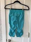 Ivivva By Lululemon Girls Size 6 Capri Teal Green Blue Pants Jogger Dance