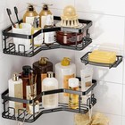 3 Pack Corner Shower Caddy With Soap Holder  Large Capacity Sturdy Easy Insta   