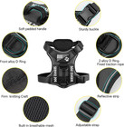 Reflective Service Dog Harness  Adjustable Soft Pet Vest With 5 Patches