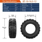 10x16 5 12 Ply Skid Steer Tire 10-16 5 Heavy Duty 10 16 5 Industrial Tire