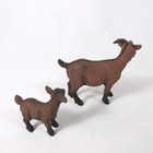 Schleich Bown Billy Goat 13828   Kid 13829 Pet Farm Life 2pc Figure Lot