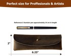 Leather Pencil Case Full Grain Leather Zippered Pen Pouch Bag  Handmade Statione