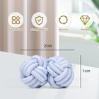 5 Pairs Cufflinks Set Silk Knot Fabric Cuff Links For Men Women Functional Cuffl