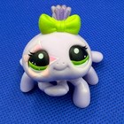 Littlest Pet Shop Lps  2243 Purple Spider Star Green Eyes Bow Hasbro Authentic