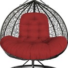 Thick Plush Egg Chair Cushion For Airbnb Cozy Indoor Lounge Papasan Swing Seat