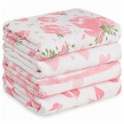 Soft Cotton Muslin Swaddle Blankets 4pk   Large 35 x40  Baby Receiving Blankets 