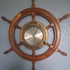 Ships Wheel Porthole Clock  30  Unique   Nautical