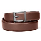 Kore Essentials Brown Leather Gun Belt 1 5  X3 Gunmetal Buckle Xl 24 -54 