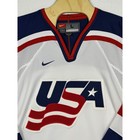 Nike Vintage 2002 Usa National Hockey Team Olympic Jersey Lg White Red Blue