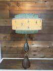 Mid Century Vintage Style 3 Tier Fiberglass Lamp Shade Modern Alpine Green Ivory