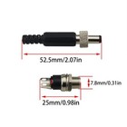 4sets 5 5mm X 2 5mm Male Dc Power Plug Connector With Screw Lock Female Panel   