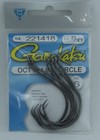 Gamakatsu 221418-8 0 Black Octopus In Line Point Circle Hooks 6ct