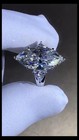 10 Ct White Lab Grown Diamond Marquise Cut Solitaire Ring 925 Sterling Silver