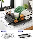 Kitsure Dish Drying Rack For Kitchen 12 apos  apos w X 15 apos  apos l  Black 