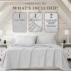 Luxury Cotton Blend 4-piece Sheet Set Full Light Gray