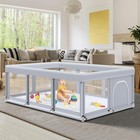 Large Baby Playpen Activity Center Toddler Safety Play Yard W  See-through Mesh
