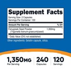 Nutricost Fenugreek Seed 1350mg 240 Capsules Gluten Free Non-gmo Supplement