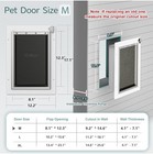 Pet Door For Wall Dog Door For Wall  3-flap Doggie Door With Insulation