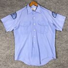 Vintage 60s 70s General Motors Security Shirt Size Medium Gaurd Uniform Patch Gm
