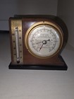 Vintage Swift   Anderson Inc Usa Wooden Thermometer   Barometer Paperweight 