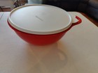 New Tupperware Thatsa Mixing Serving Jr Bowl 12 Cup 2 75l Red W  White Lid  2677