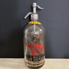 Rare Vintage Seltzer Bottle Chex Club W  Deposit Collar 12    H Dates 1928 - 1948