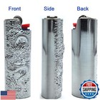 Lucklybestseller Metal Lighter Case Cover Holder Vintage Dragon Engraving For