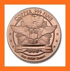 1 Troy Oz Copper Round    10 Banknote  Design      999 Fine Pure Copper
