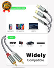 Lightning To Rca Cable Audio Aux Adapter Rca To 3 5mm Cabl Usb C To 2 Rca
