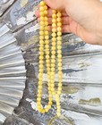 White Amber Islamic Prayer Beads 99 3 Tasbih Muslim Rosary Natural Amber 8 5mm