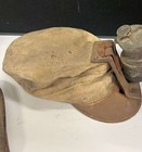 Vintage  Cast Iron Nmoco Chicago Coal Ash Shovel   Miners Cap With Carbide Lamp